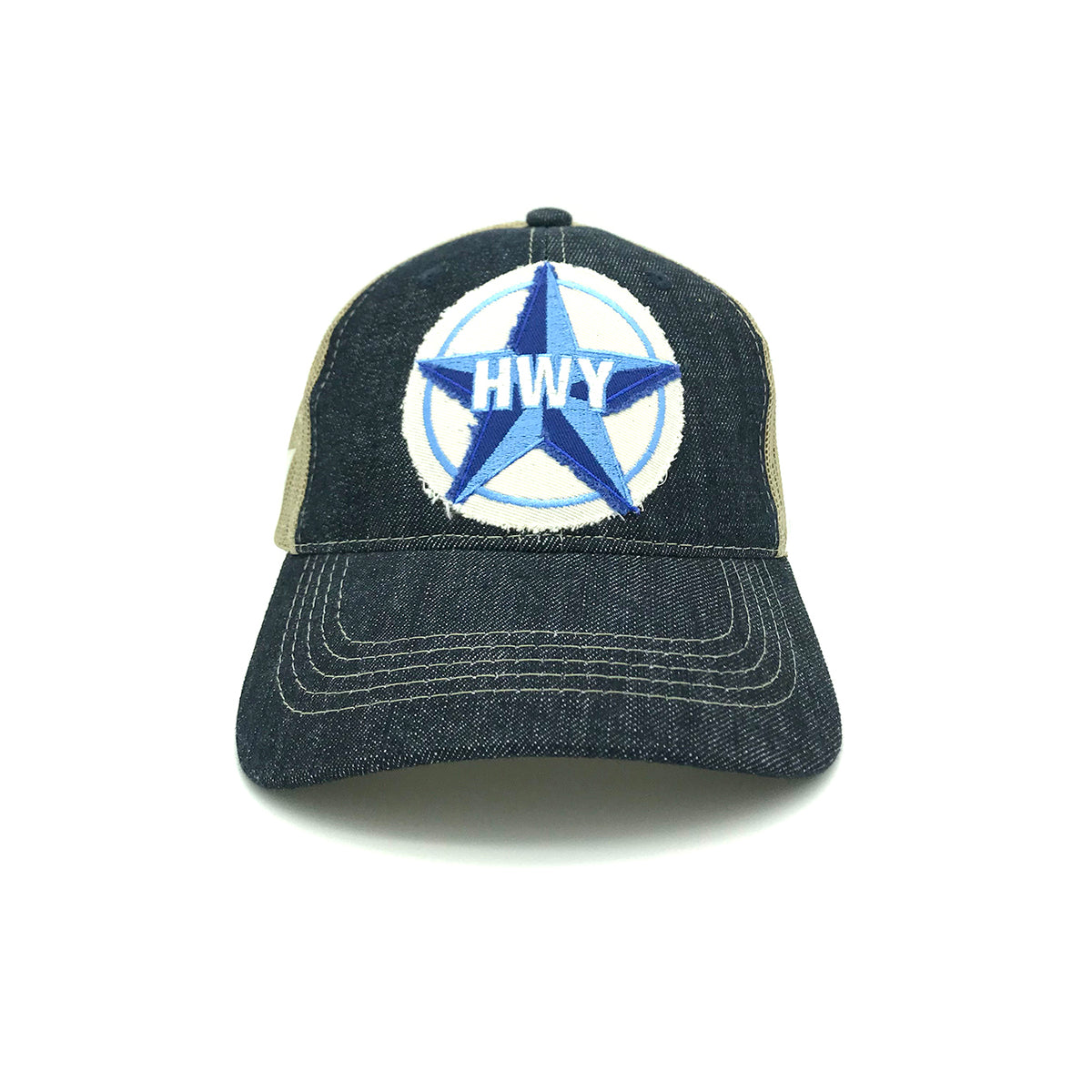 Blue Star Highway Vintage Large Logo Trucker Hat